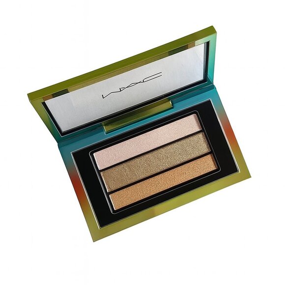 MAC Cosmetics Veluxe Pearlfusion Shadow - Eyeshadow Trio - Peach Pink and Gold - Picture 3 of 8